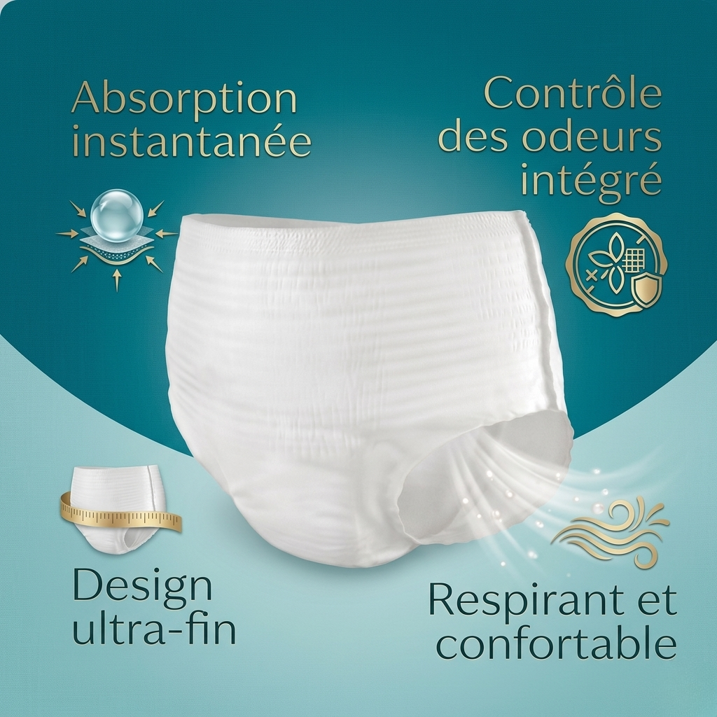 Couche culotte adulte 2200ml discrète hypoallergénique Doucéna